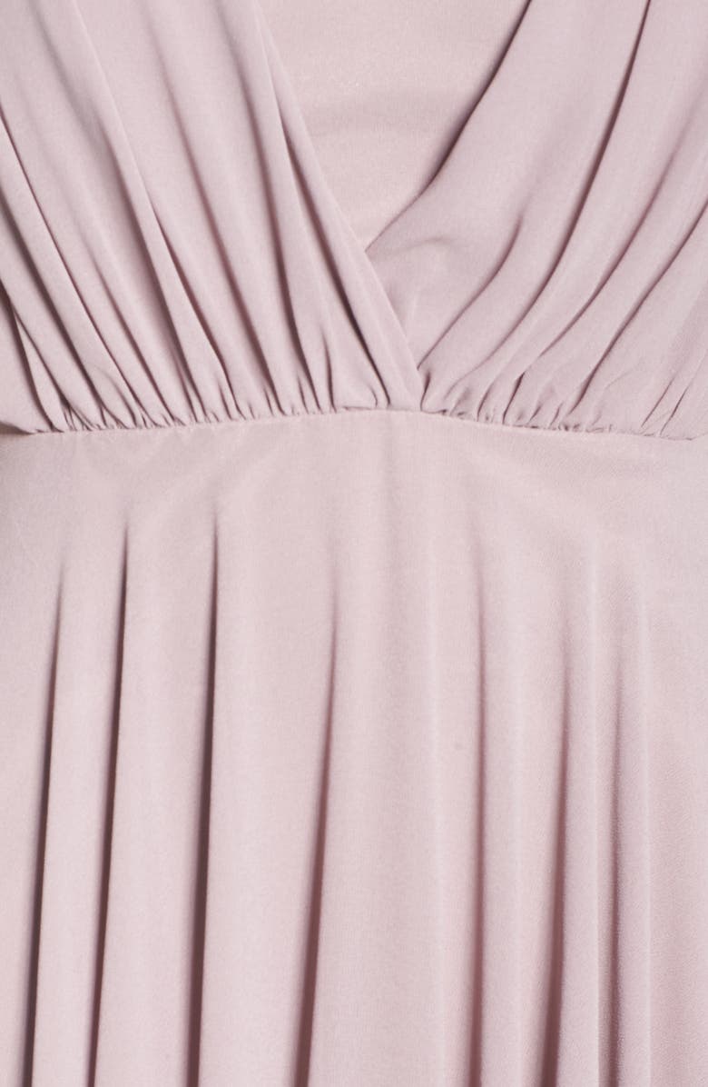 Lulus Flutter Sleeve Chiffon Gown, Alternate, color, 