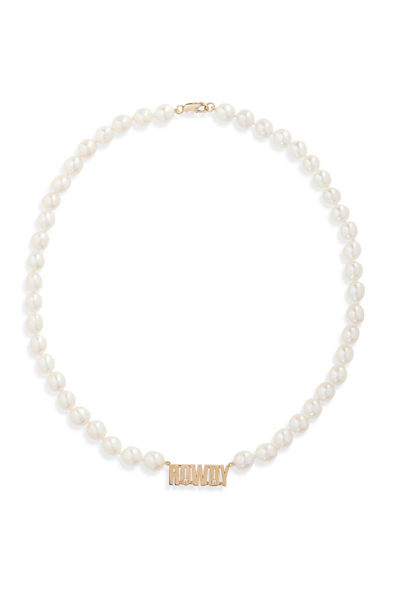 Rowdy Pearl Necklace, Main, color, YG-TROUBLE