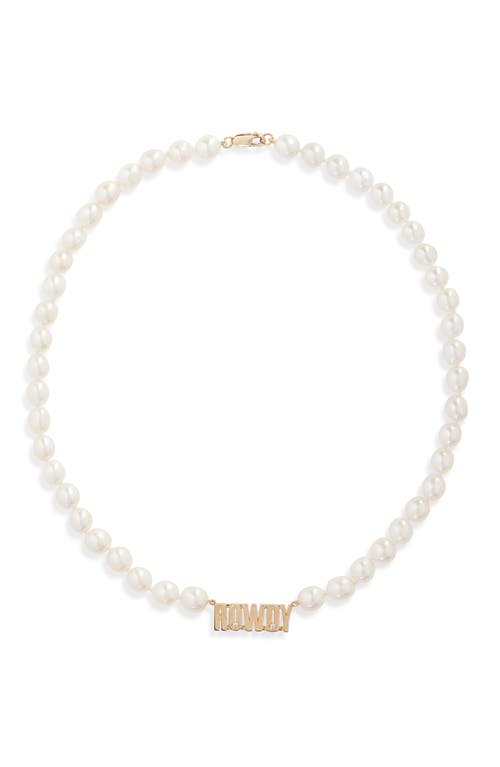 Established Rowdy Pearl Necklace In Neutral
