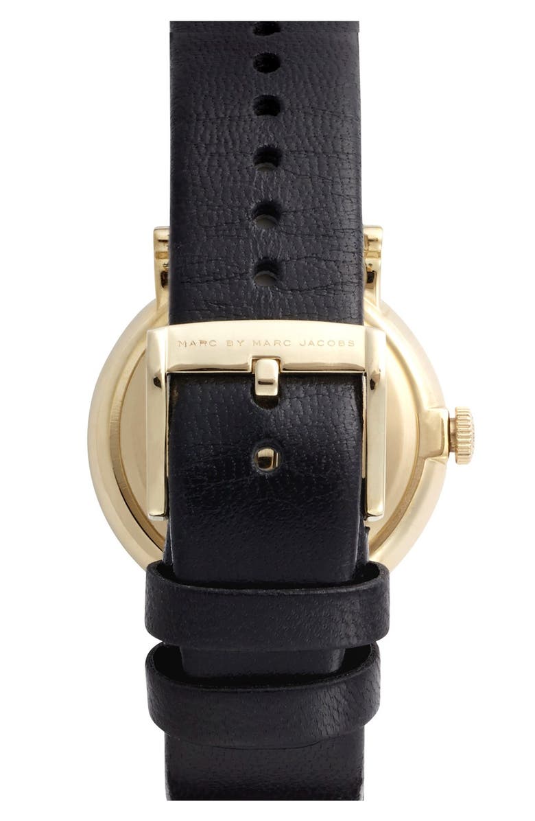 Marc Jacobs 'Baker' Leather Strap Watch, 37mm, Alternate, color, 