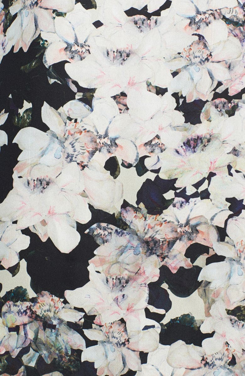 Rebecca Taylor 'Frosted Flower' Print Silk Top, Alternate, color,