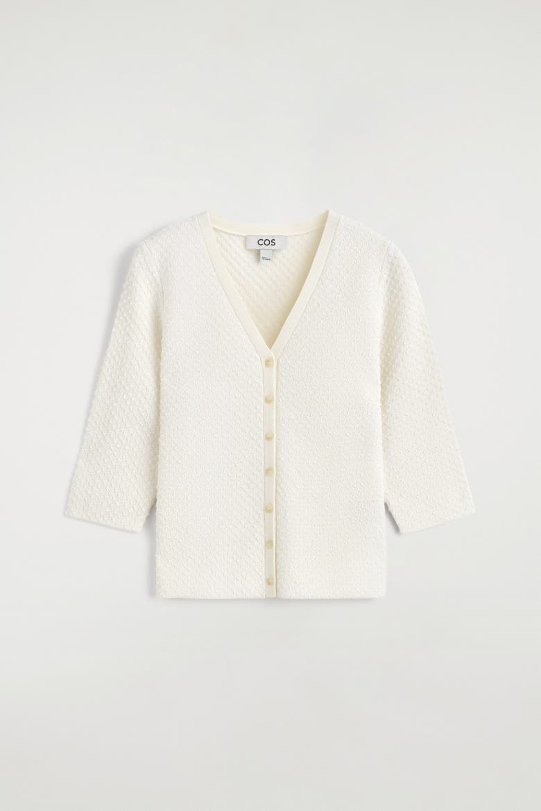 Jacquard-knit Cardigan, Alternate, color, CREAM