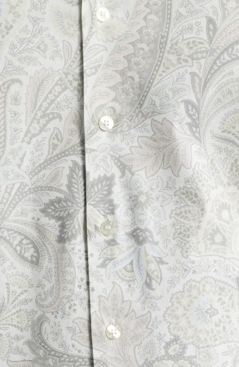Etro Roma Stretch Cotton Dress Shirt, Alternate, color, Stampa F.do Bianco