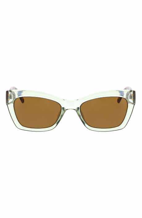 Roxy Swept 55mm Rectangular Sunglasses