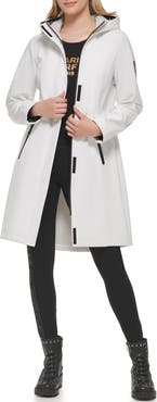 KARL LAGERFELD PARIS Water Resistant Hooded Raincoat