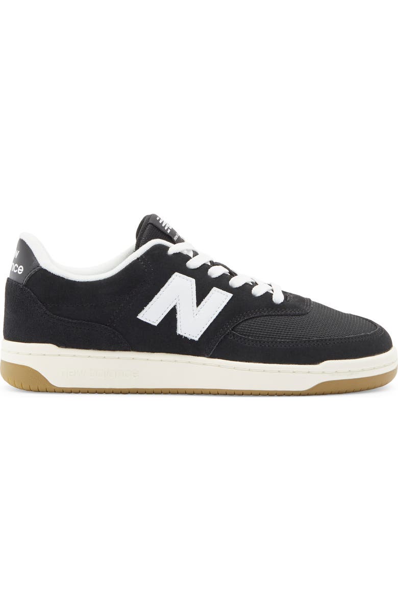 New Balance 080 Sneaker, Alternate, color, Black/ Nb 103 White