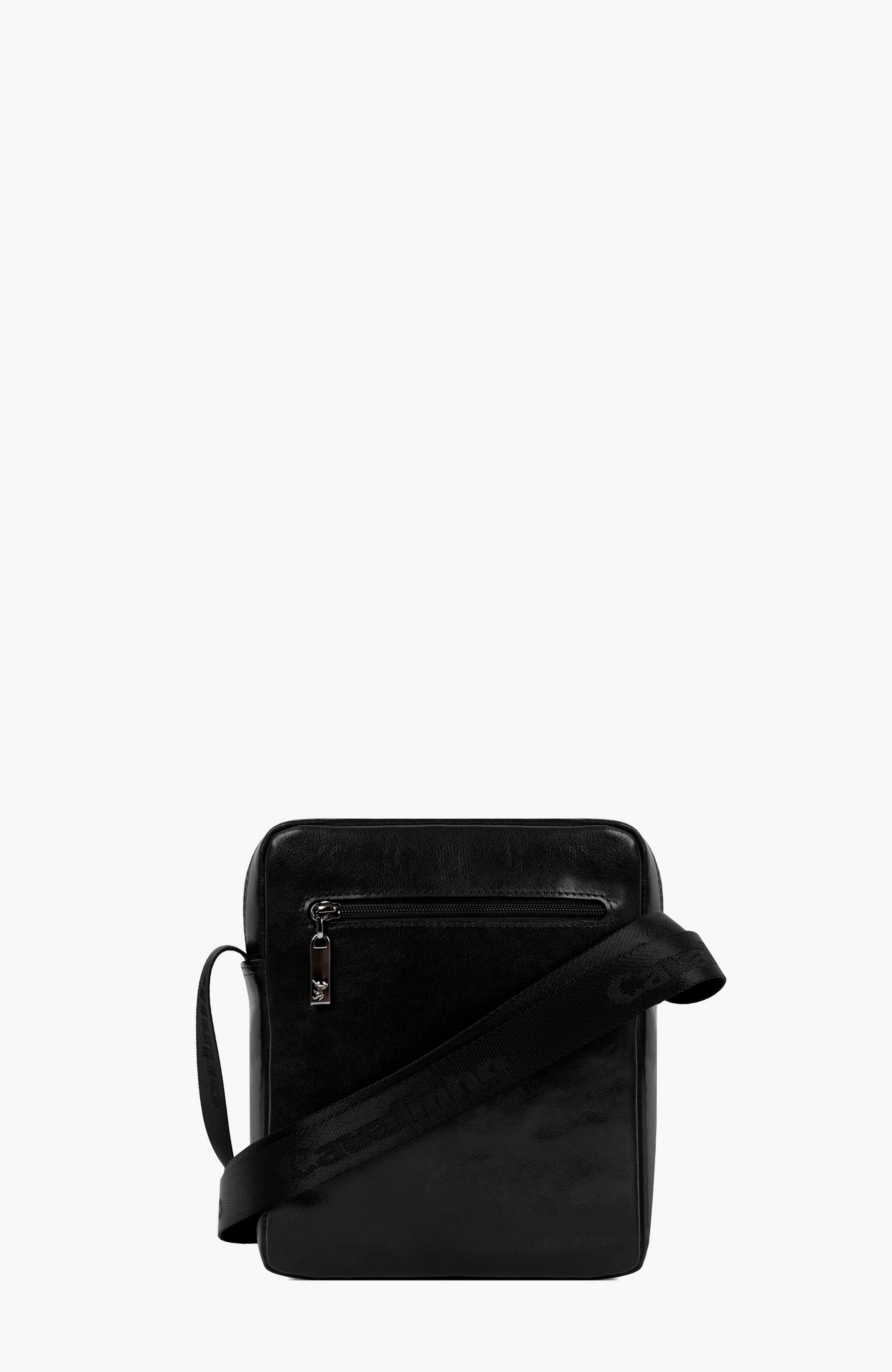 Gentleman Leather Traveler Crossbody Bag 632, Alternate, color, Black