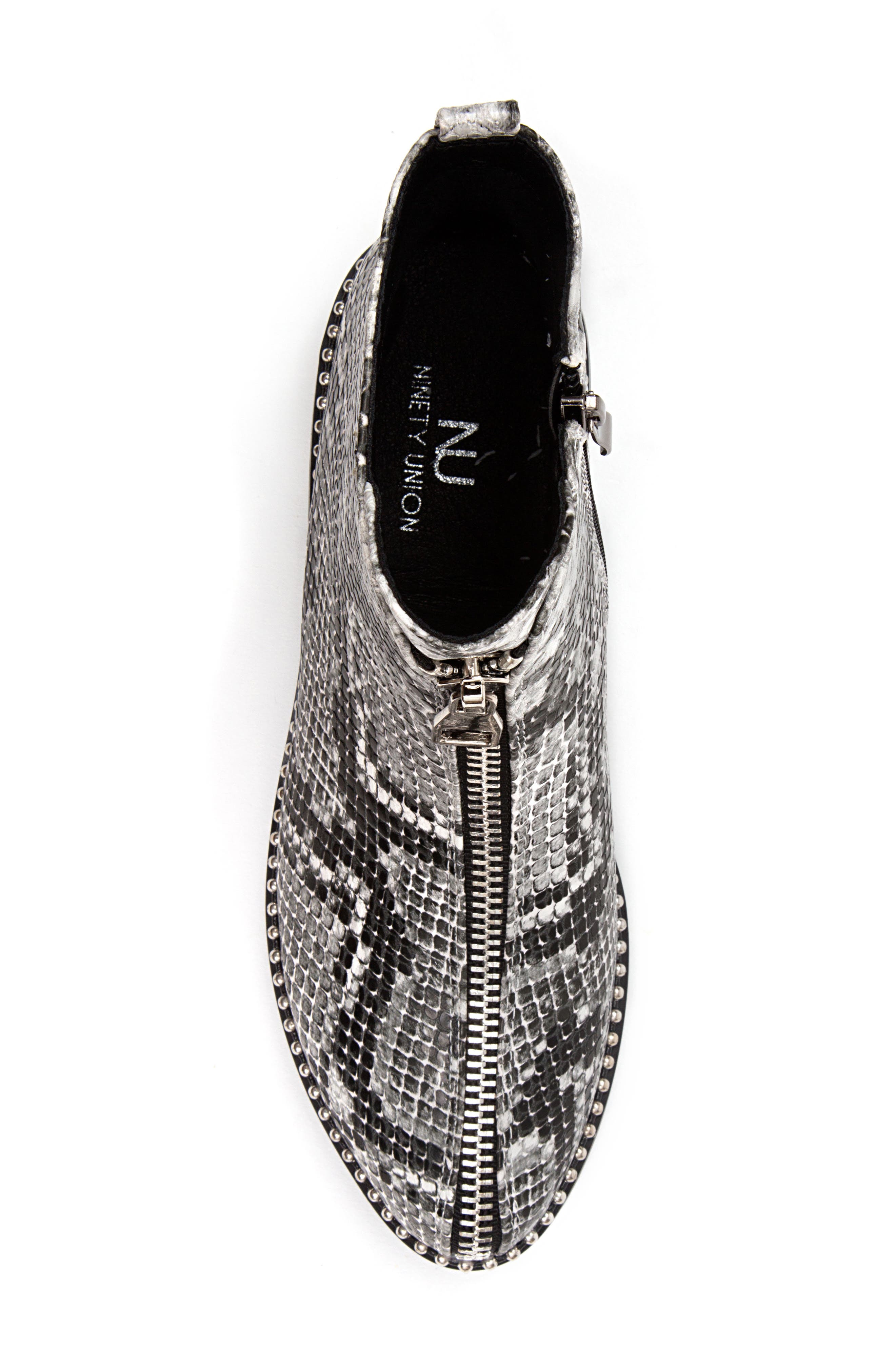 NINETY UNION Zippy Snake Embossed Front Zip Bootie (Women) | Nordstromrack