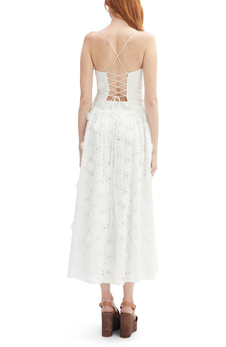 Bardot Estie Broderie Anglaise Cotton Maxi Dress, Alternate, color, Orchid White
