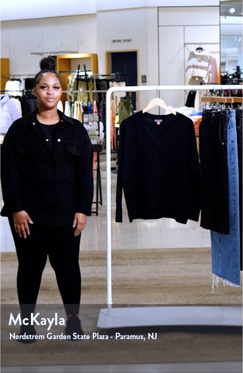 Drop Shoulder V-Neck Sweater, sales video thumbnail