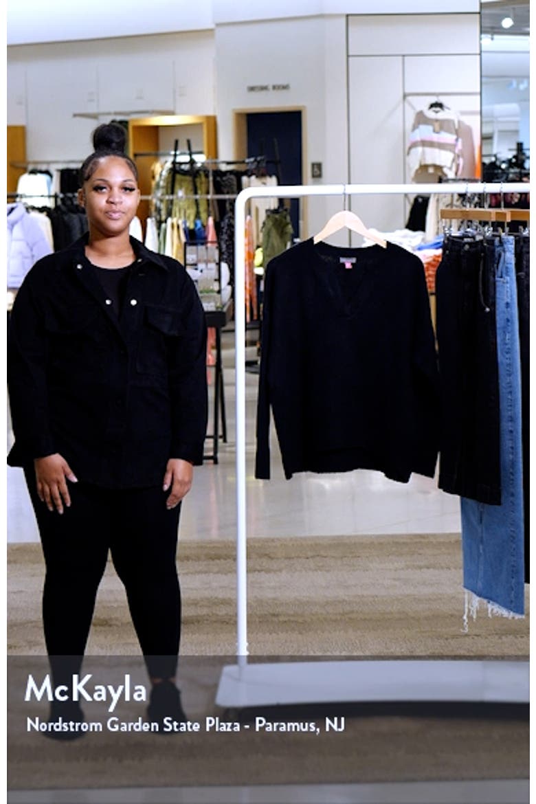 Drop Shoulder V-Neck Sweater video