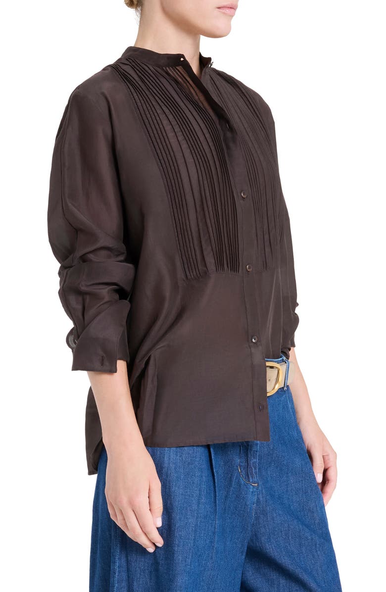 TWP The Night Before Pintuck Button-Up Shirt, Alternate, color, Delicioso