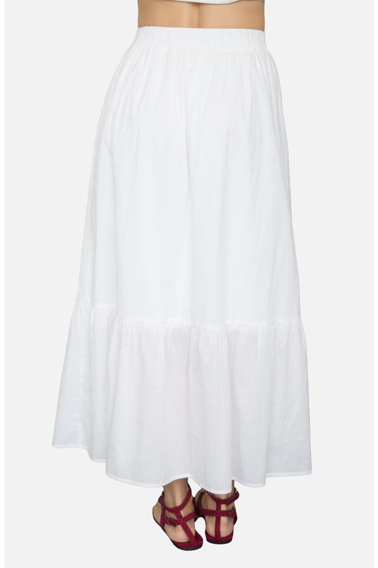 Tiered Maxi Skirt, Alternate, color, WHITE