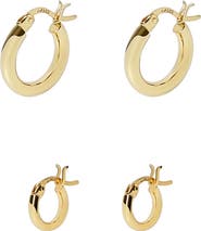 Argento Vivo Sterling Silver Set of 2 Hoop Earrings