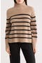  Tan Camel Heather Black Stripe