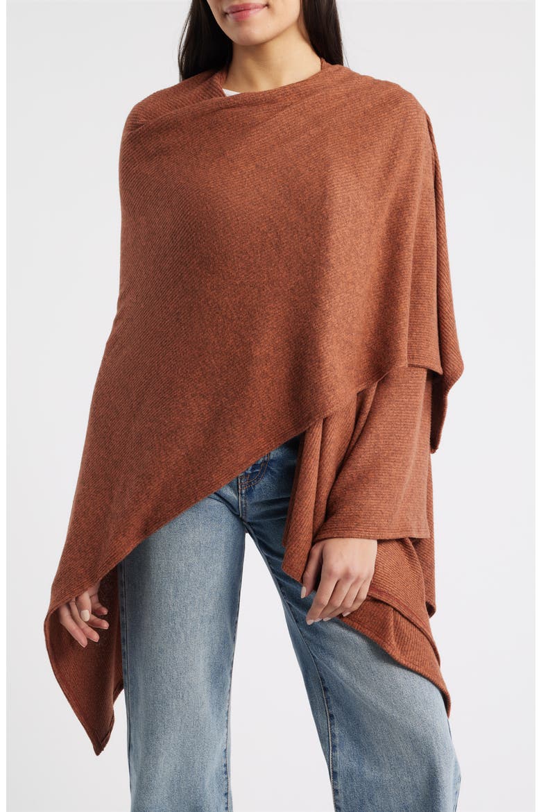 Rib Shawl, Alternate, color, RUST