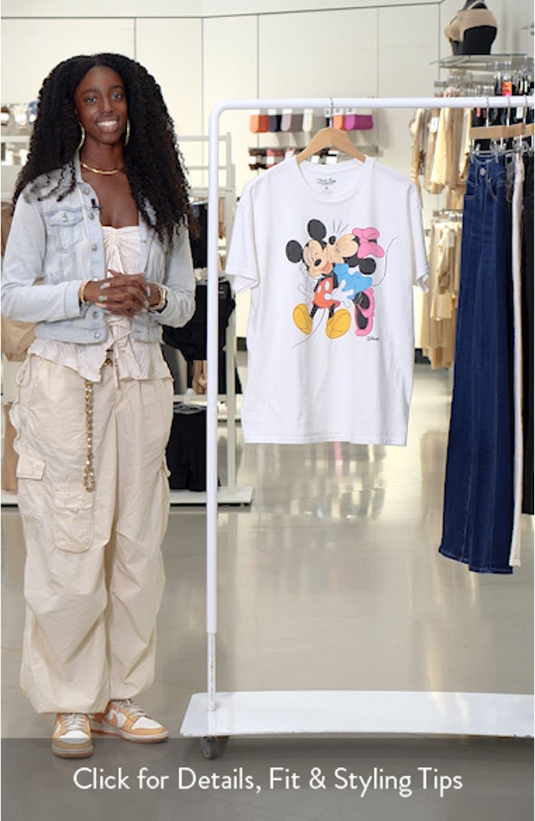 Mickey & Minnie Kiss Cotton Graphic T-Shirt