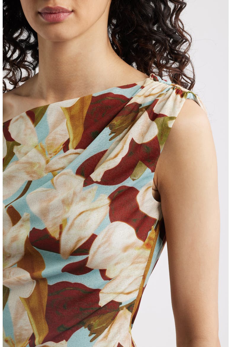 Orelia Floral One-Shoulder Top, Alternate, color, PLUMERIA