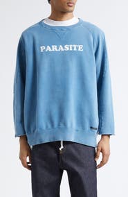 Undercover Parasite Distressed Cotton Sweatshirt