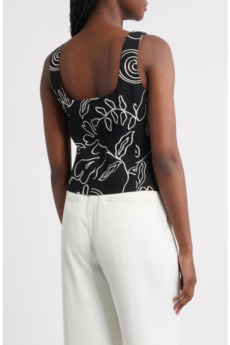 Liza Square Neck Sleeveless Top, Alternate, color, BLACK