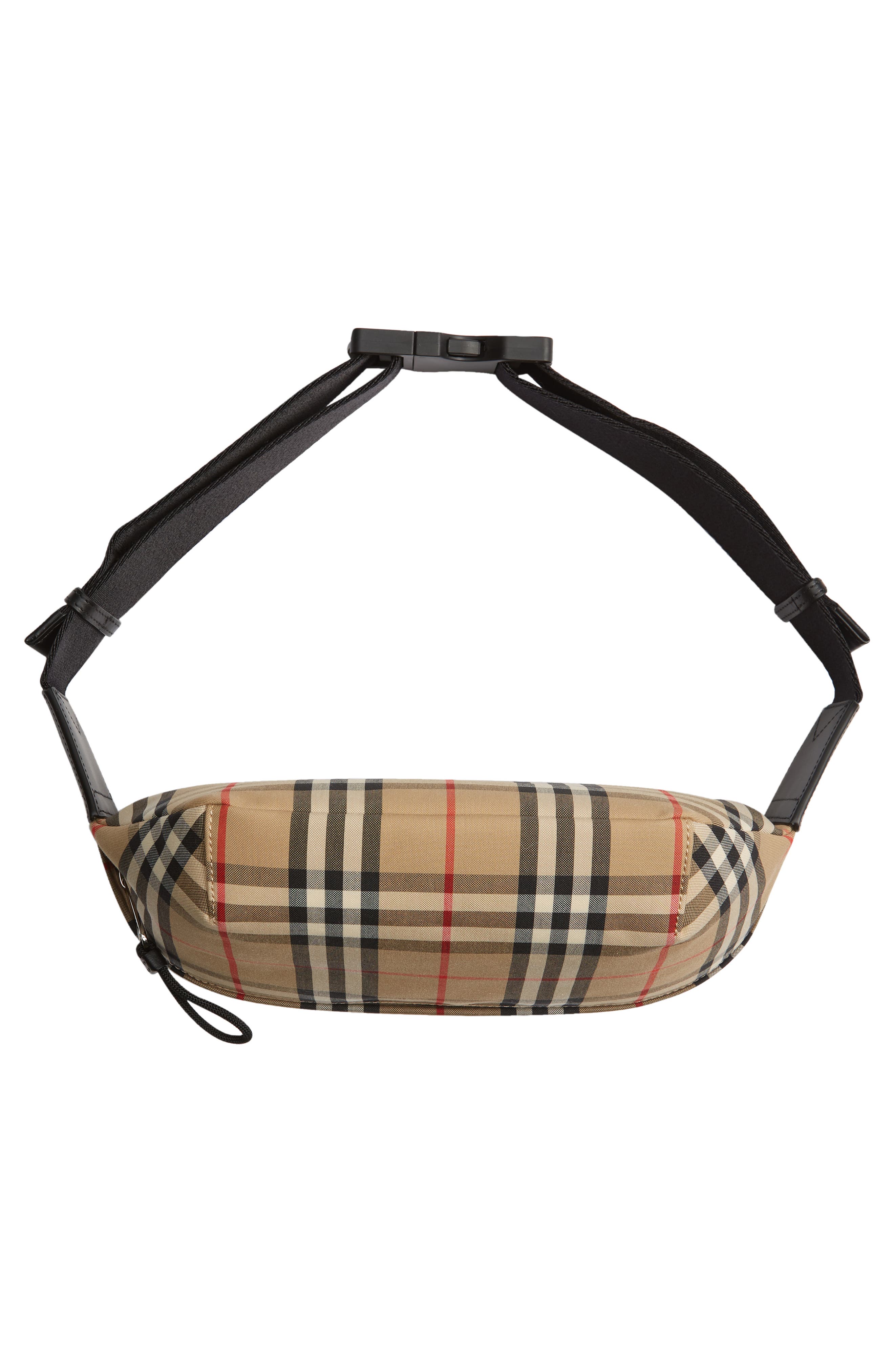 Burberry Medium Sonny Check Canvas Belt Bag, Alternate, color, 