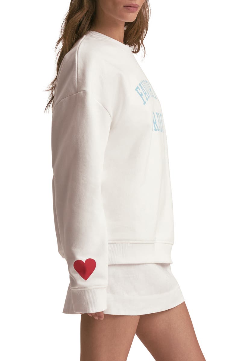 Favorite Daughter Favorite Bride Cotton Blend Sweatshirt, Alternate, color, Bright White