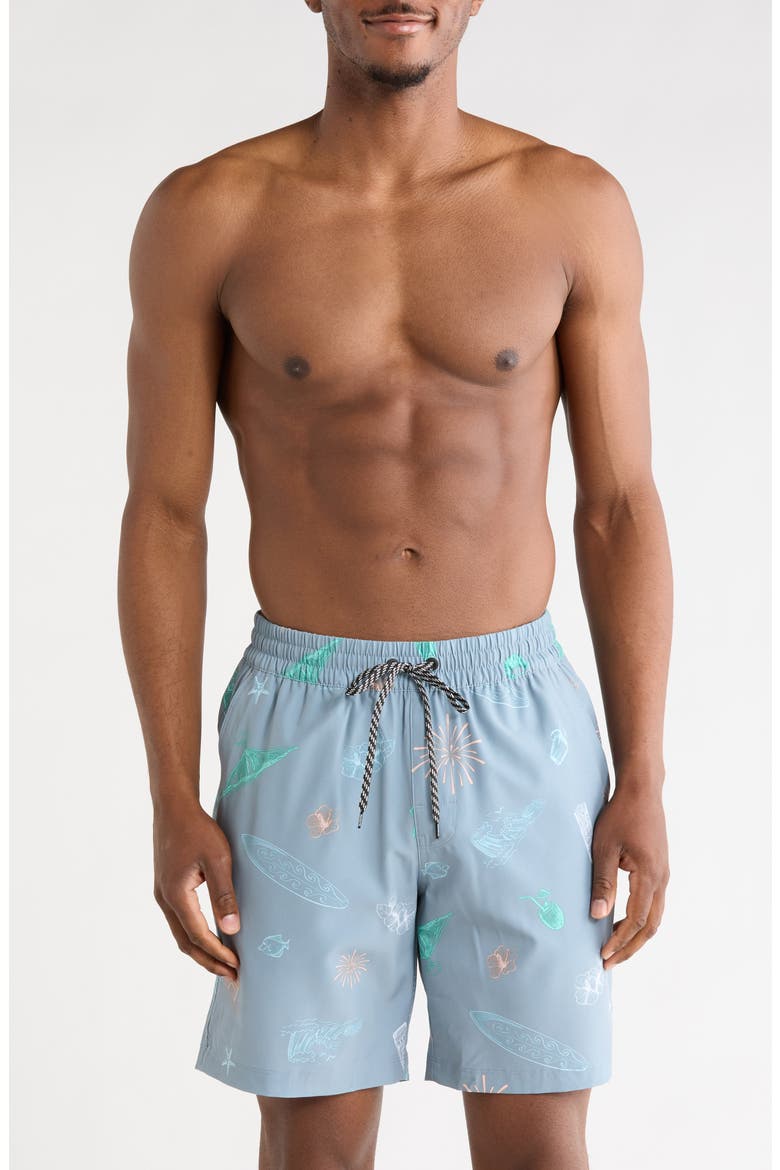 Surf Shack Volley Swim Trunks, Main, color, GLADIATOR GREY