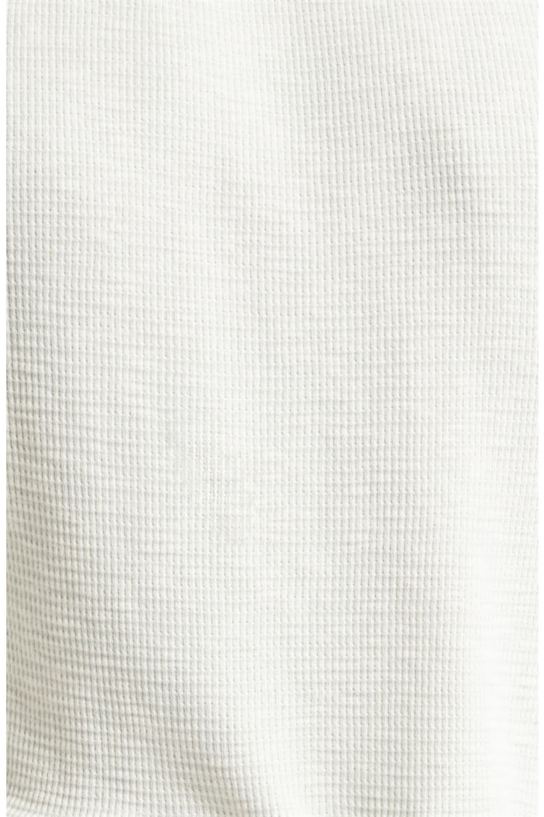 Waffle Stitch Long Sleeve Cotton Crewneck T-Shirt, Alternate, color, PAPER WHITE