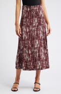Loveappella Roll Top Printed Maxi Skirt