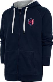 ANTIGUA Men's Antigua Navy St. Louis City SC Logo Victory Full-Zip Hoodie