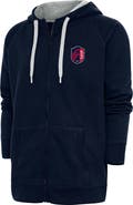 ANTIGUA Men's Antigua Navy St. Louis City SC Logo Victory Full-Zip Hoodie