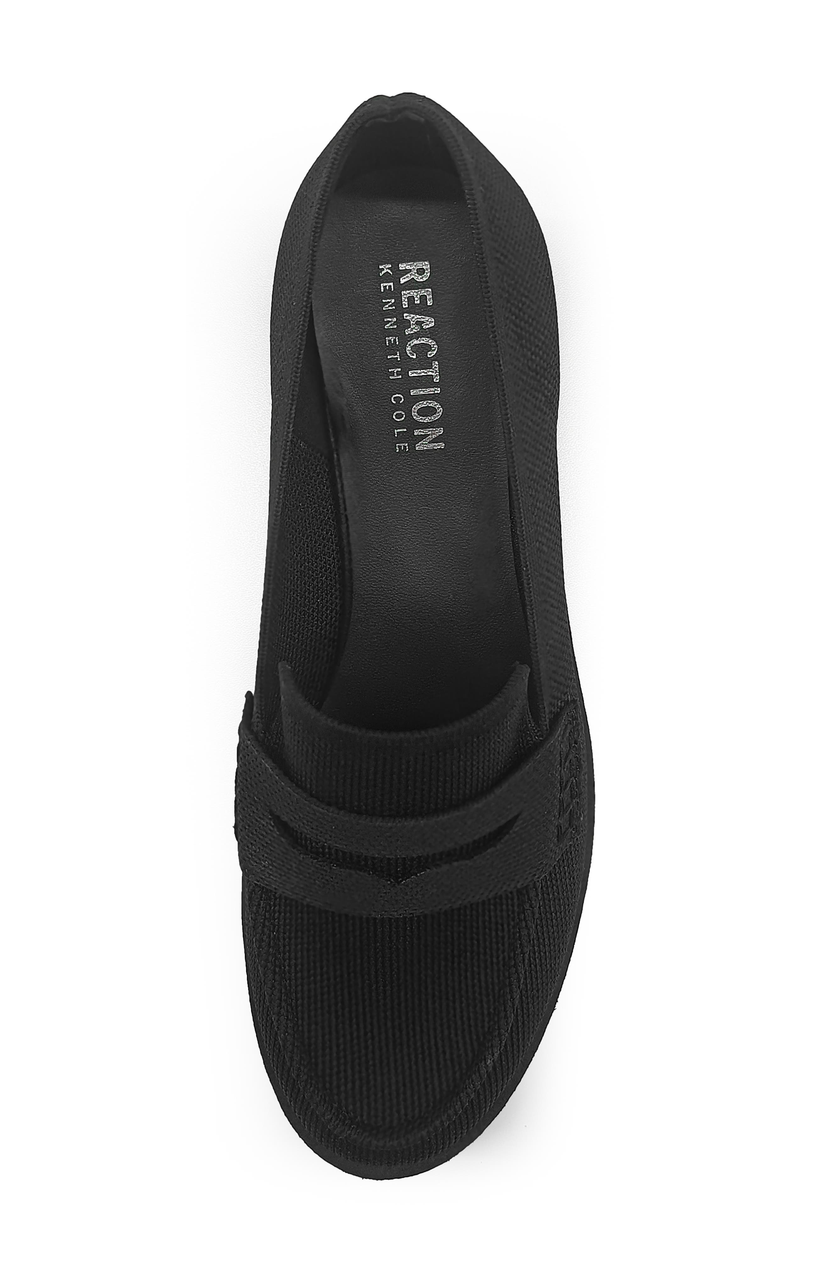 Reaction Kenneth Cole Feobe Knit Loafer, Alternate, color, Black Knit