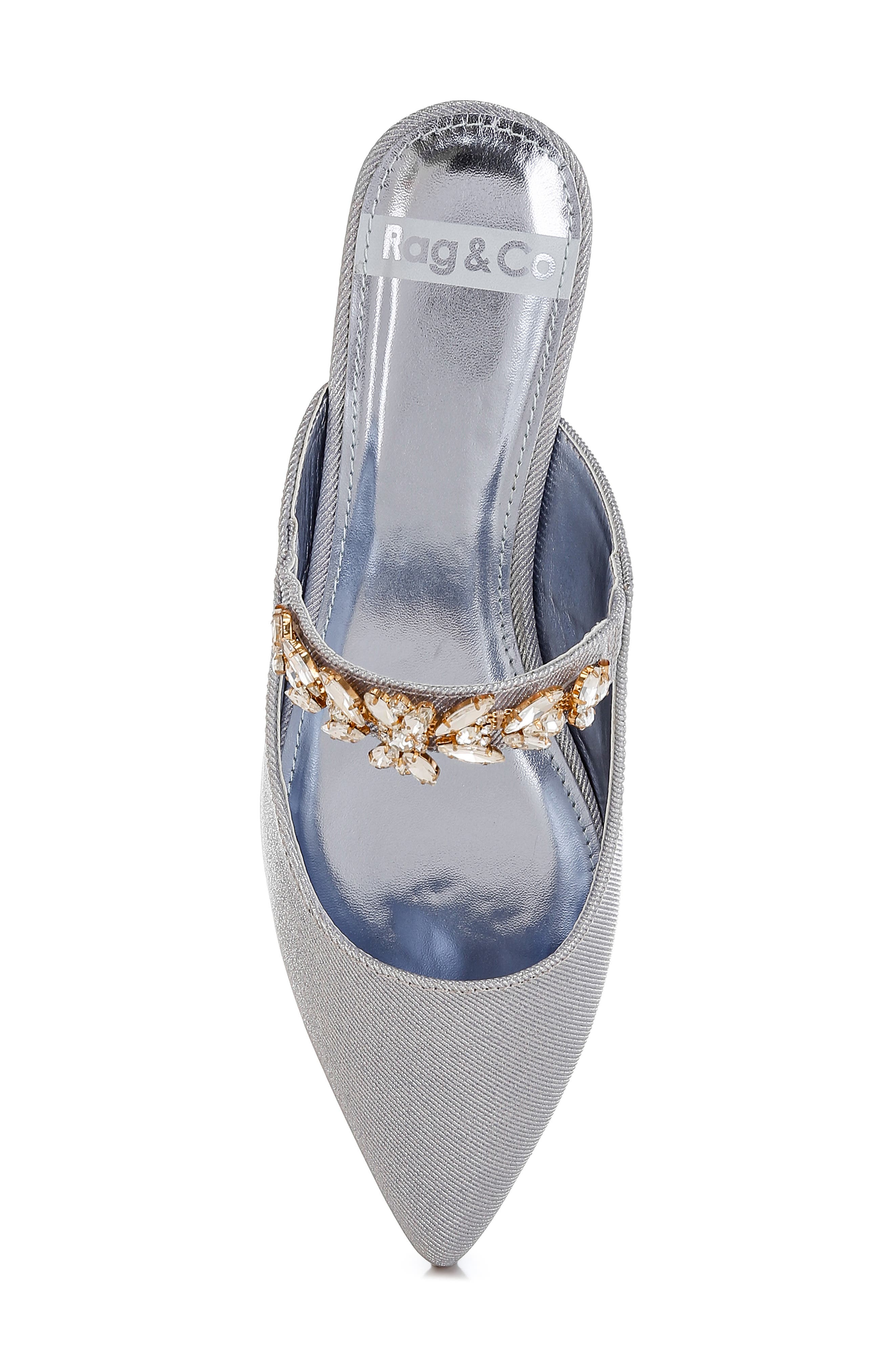 Rag & Co Magnum Crystal Strap Mule, Alternate, color, Lilac