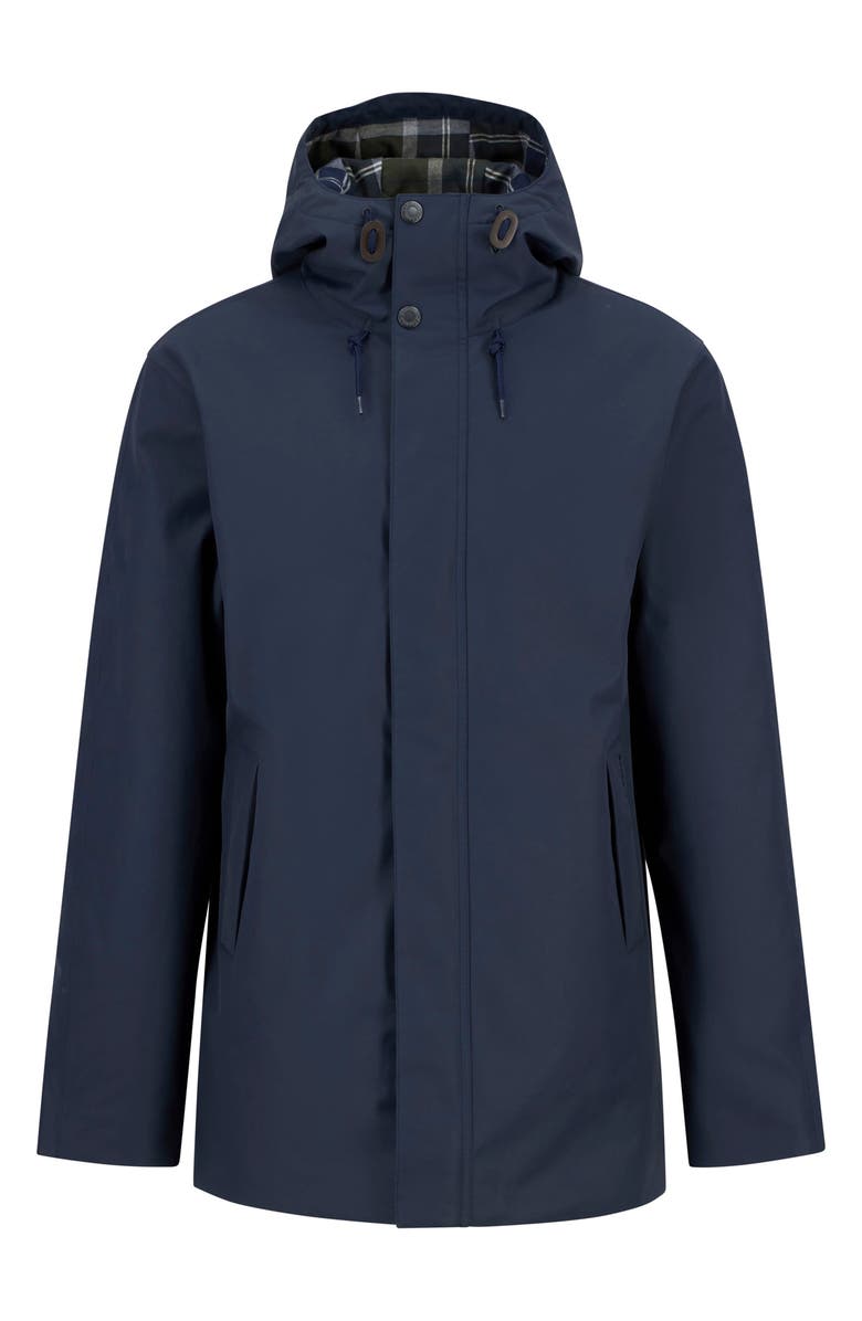 Barbour Modern Lorden Waterproof Hooded Jacket, Alternate, color, Navy