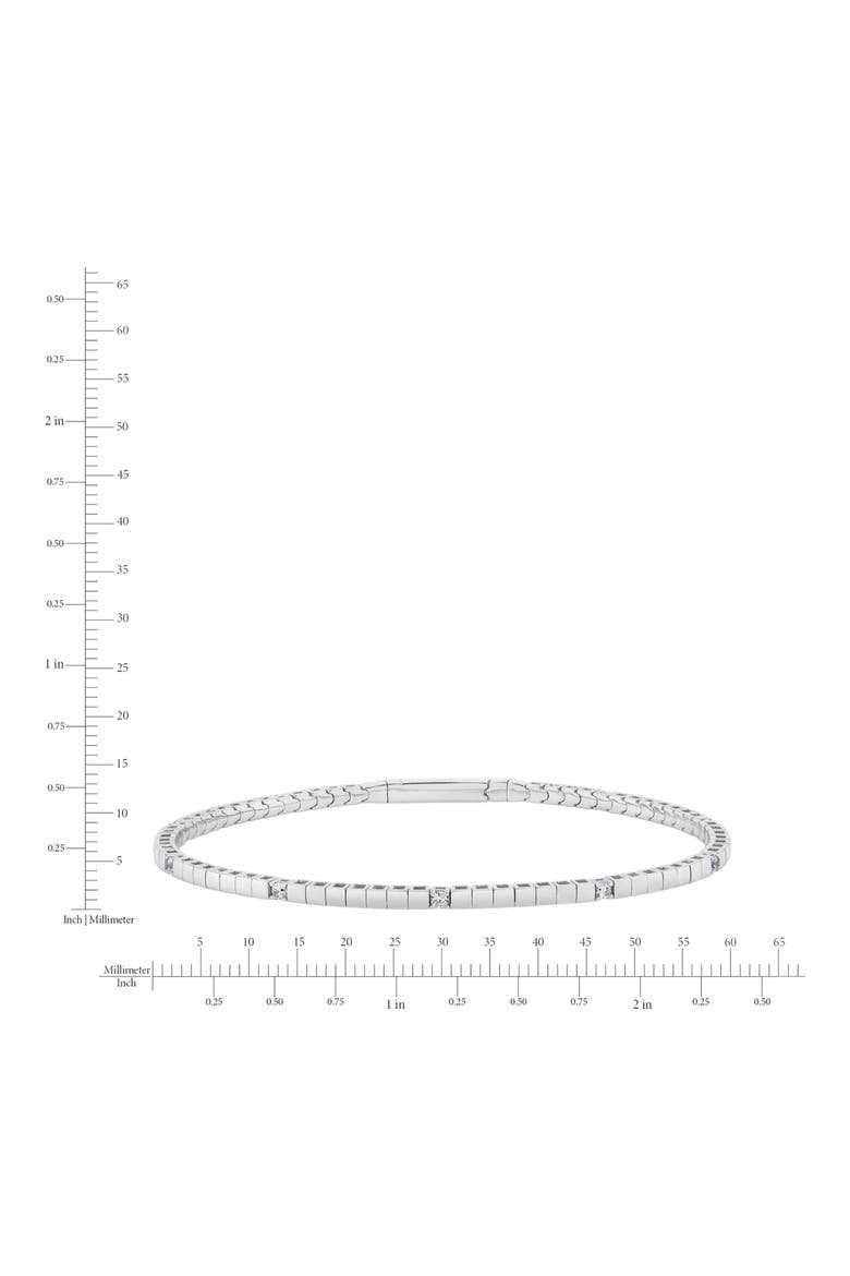 Pure Flex Cubic Zirconia Station Bracelet, Alternate, color, PURE PLATINUM / CLEAR STONE