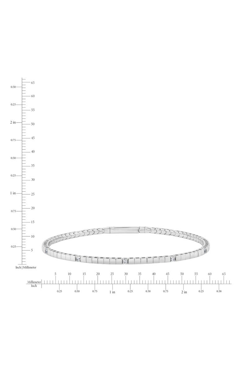 Crislu Pure Flex Cubic Zirconia Station Bracelet, Alternate, color, Pure Platinum / Clear Stone