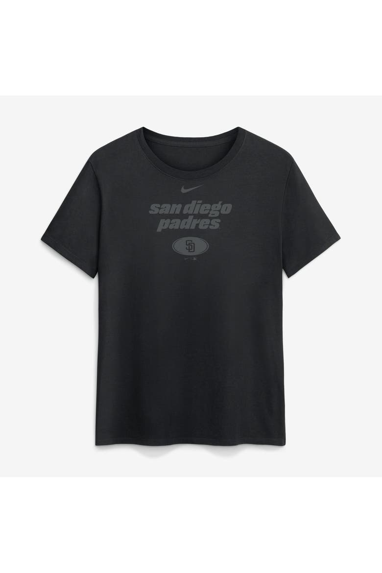 Women's Nike  Black San Diego Padres Globe Logo T-Shirt, Alternate, color, Black