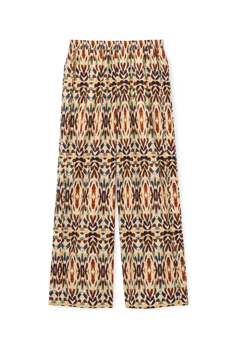 Mia Wide-Leg Cotton Pant, Main, color, Kaleidoscope Print