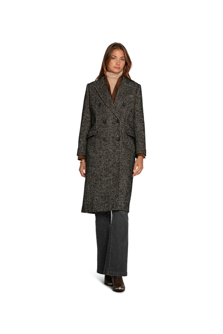 Wherever I Go Tweed Coat, Main, color, Black
