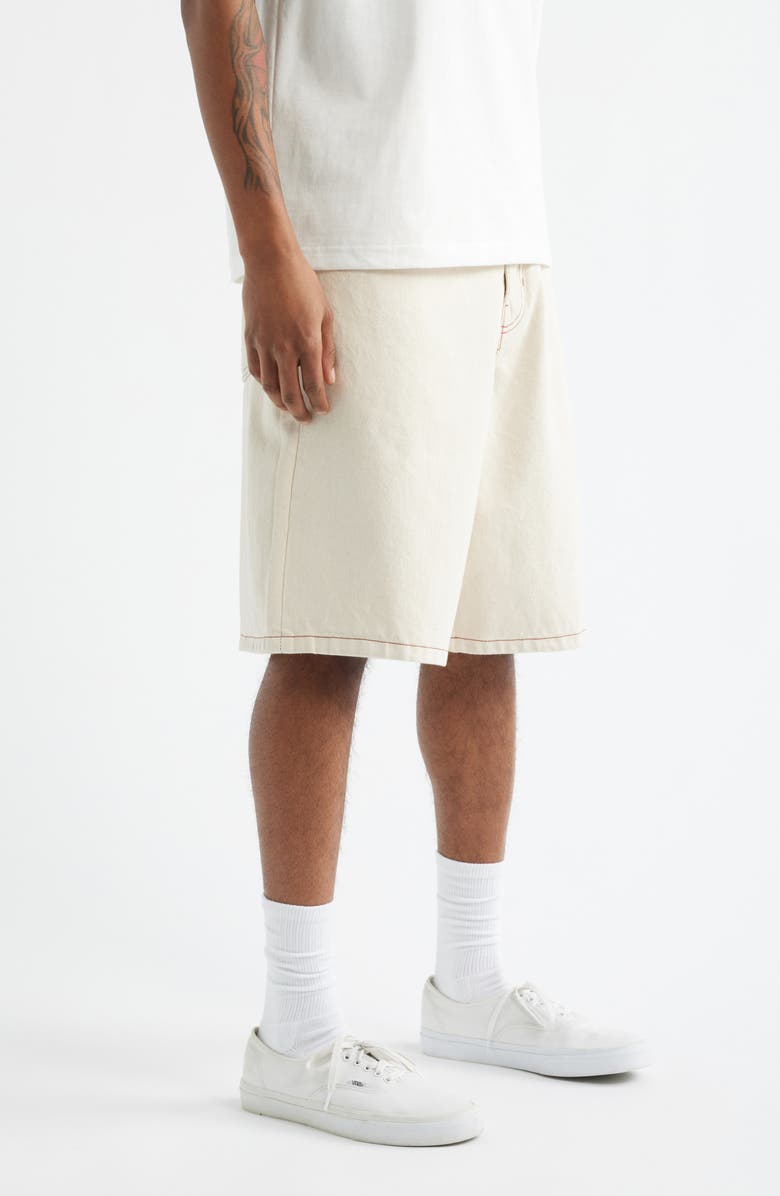 Vans Check-5 Baggy Denim Shorts, Alternate, color, Natural Seed