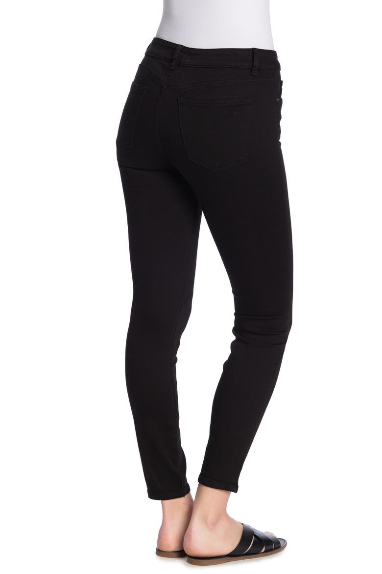 Taylor Mid Rise Ankle Crop Skinny Jeans, Alternate, color, ONYX