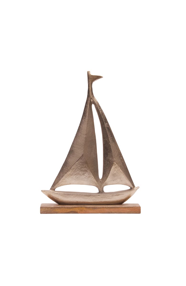 Gallerie II Metal Solid Sailboat Coastal Decorative Figurine, Alternate, color, Gold