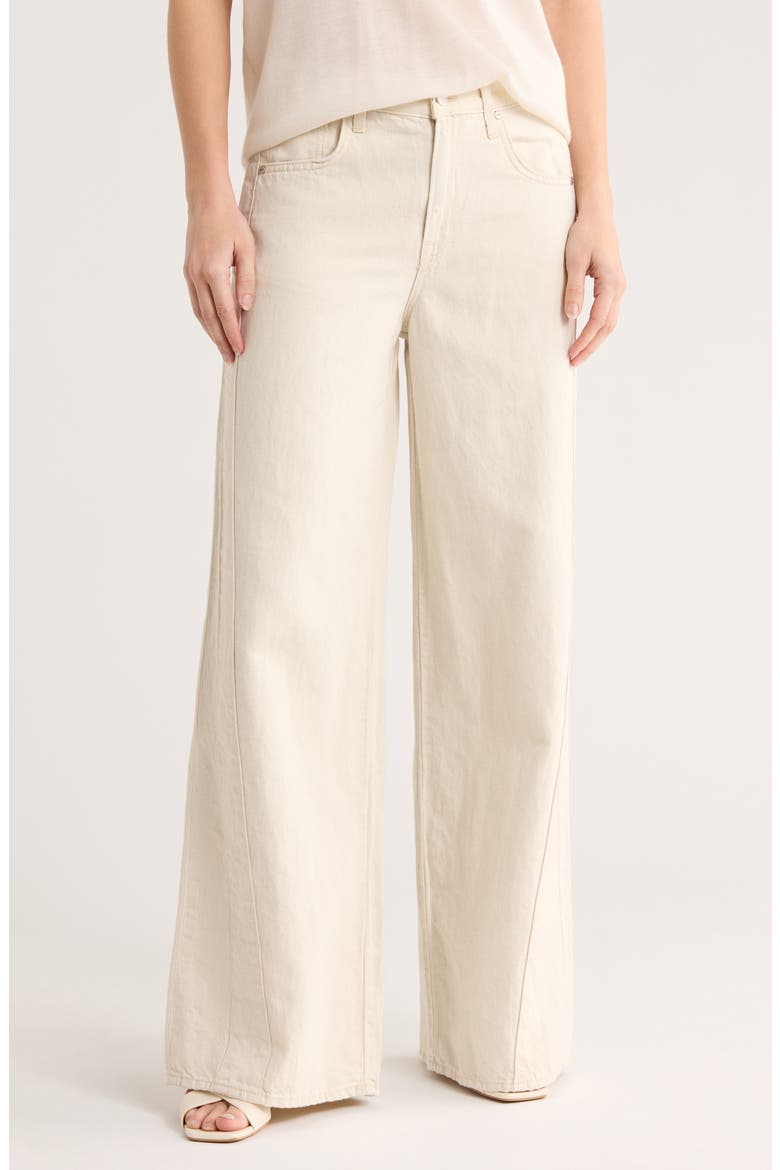 Almost Famous Cotton & Linen Blend Pants, Main, color, NATURAL
