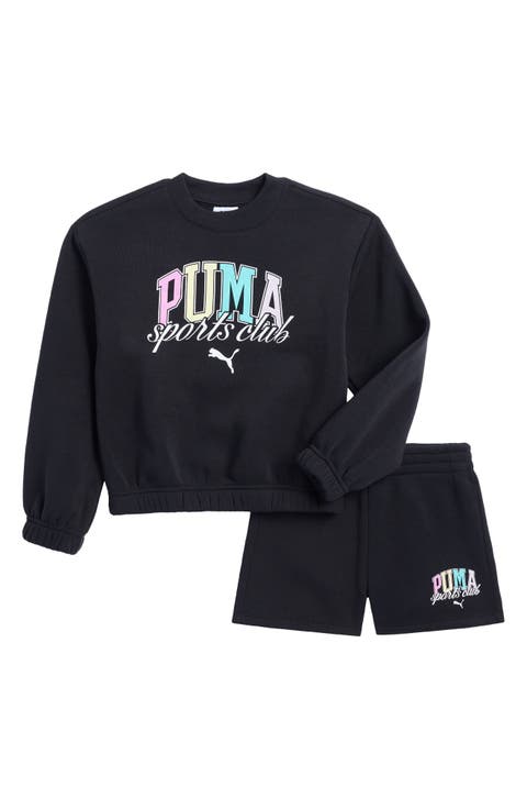 Kids' Crewneck Pullover & Shorts Set (Big Kid)