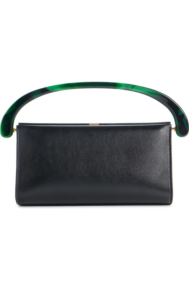 Dries Van Noten Crisp Leather Top Handle Bag, Main, color, 900 Black