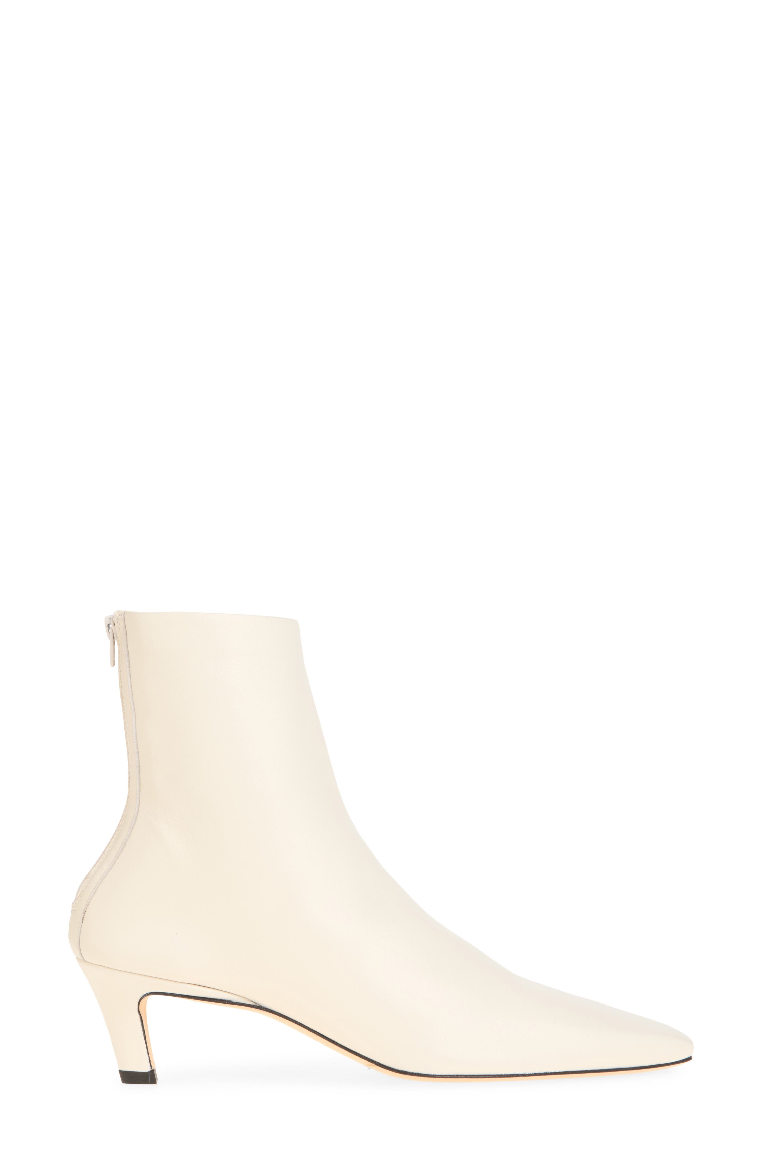 Slant Heel Bootie, Alternate, color, OFF-WHITE
