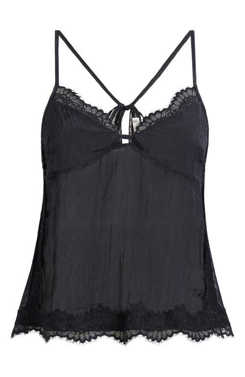 Free People Eye Candy Open Back Lace Trim Camisole In Multi