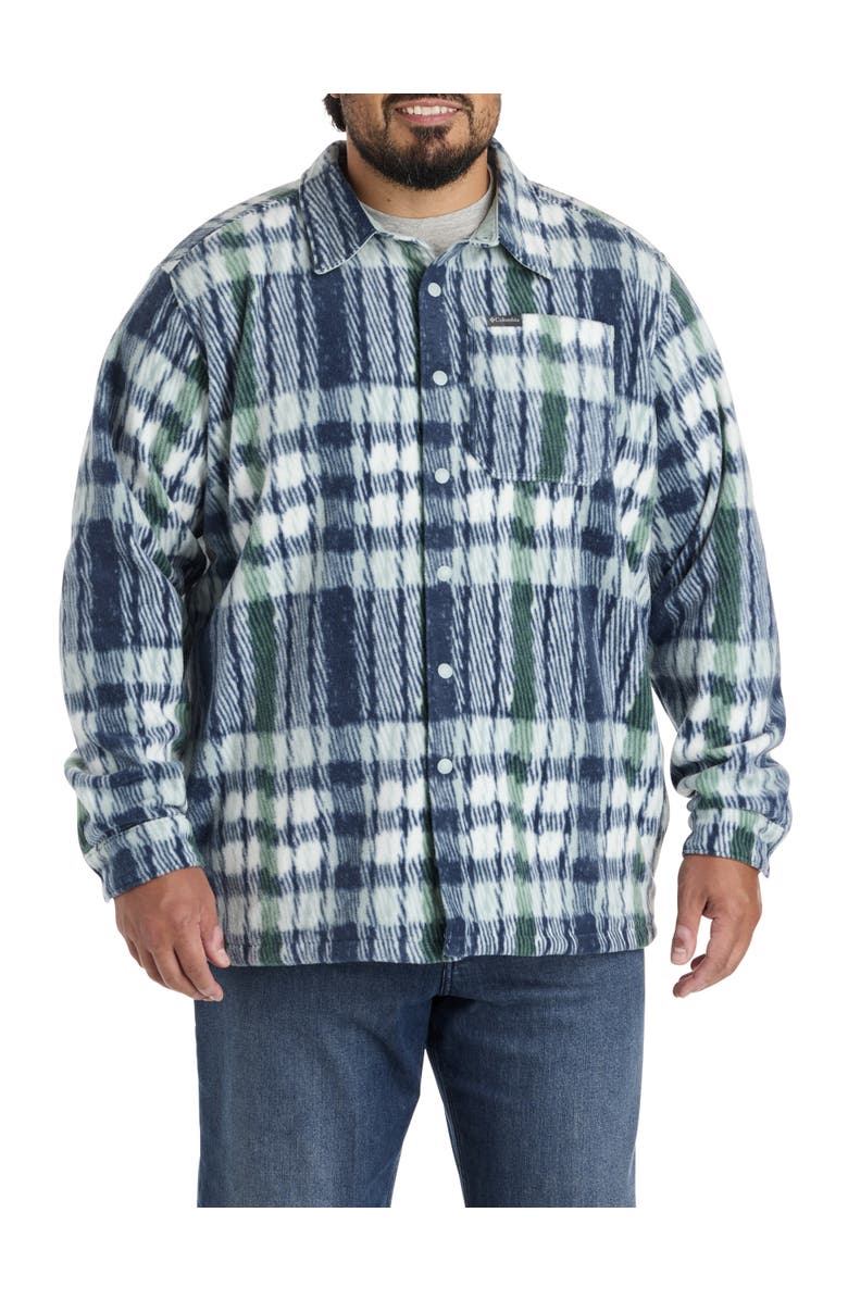 Columbia Big & Tall Steens Mountain Printed Shirt Jacket II, Alternate, color, Crushed Blue