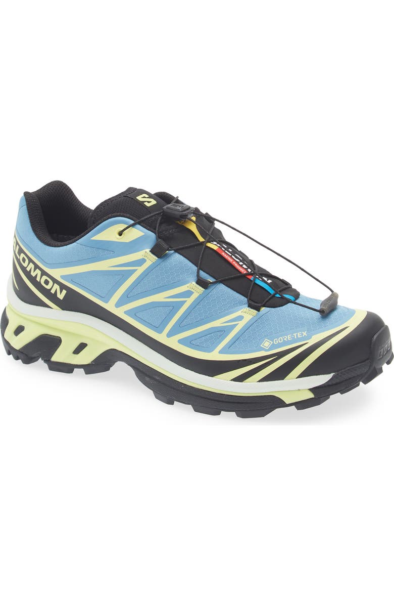 Salomon XT-6 Gore-Tex<sup>®</sup> Waterproof Sneaker, Main, color, Niagara/ Sunny Lime/ Black