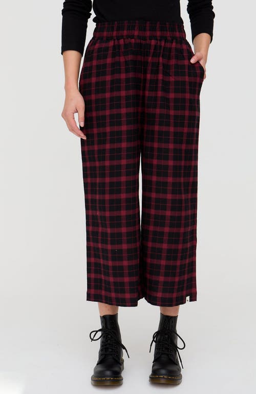 Turtledove London Organic Cotton Judy Crop Trousers In Red